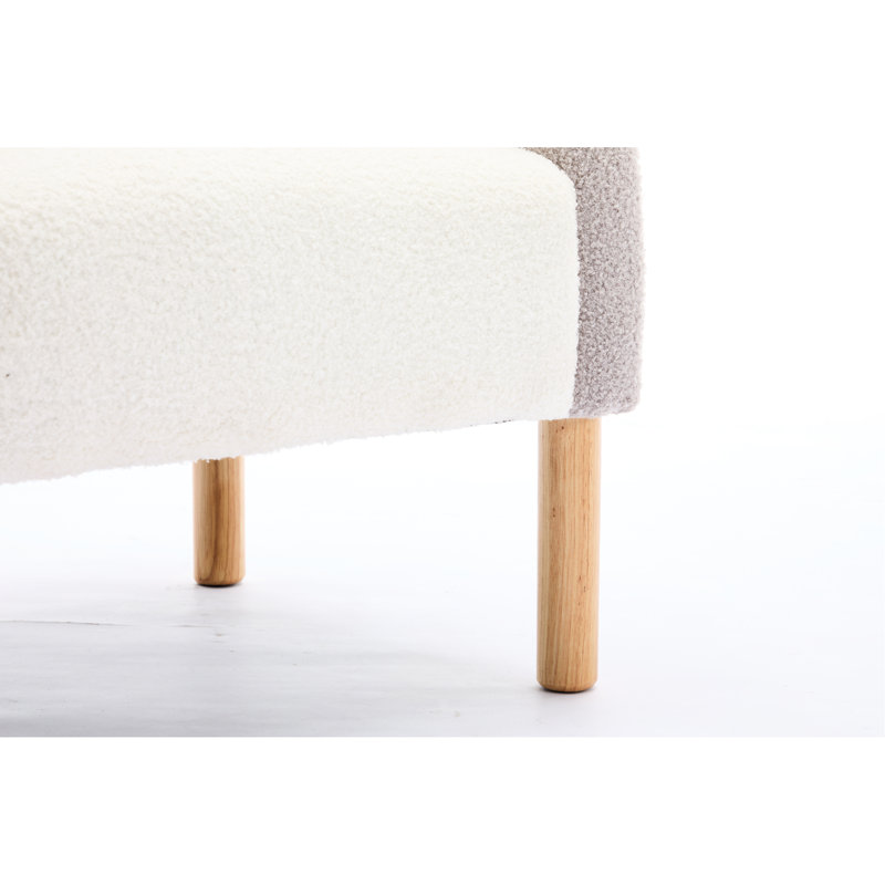 Chaise confortable avec accents et base arc-en-ciel - Idéal pour les petits espaces Structure en bois massif multicolore, rembourrage confortable, décoration