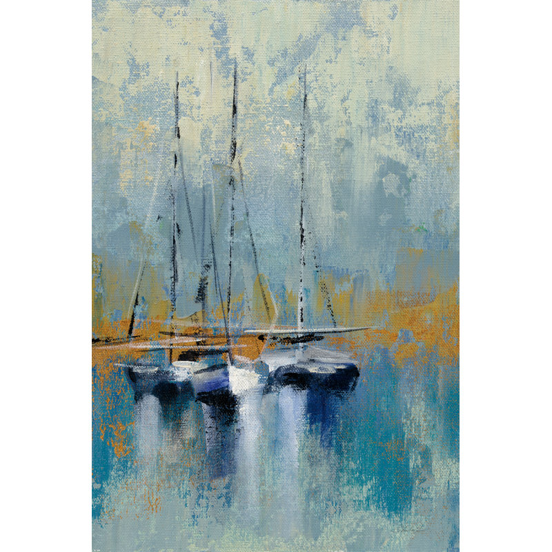 Boats In The Harbor III - Wrapped Canvas Painting, 46cm H x 30cm W x 3.8cm D