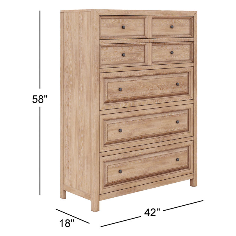 Casner 7 Drawer Solid Wood Chest