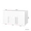 Armoire de rangement murale empilable, P 15,75 po x l 35,43 po x H 19,69 po, blanc