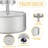 Silver Semi Flush Mount Ceiling Light Fixture, 3-Light Drum Light With Double Fabric Shade, Modern Close To Ceiling Lamp For Living Room, Bedroom, Dining Room, Kitchen, Hallway, Entry, Foyer