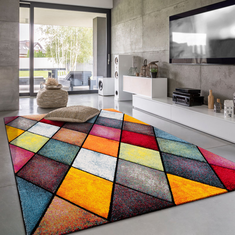 Fidella Performance Geometric Indoor Rug, Rectangle 5'3" x 7'7"