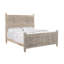  Cadre de lit très grand en bois massif sculpté floral Brighton - très grand, gris