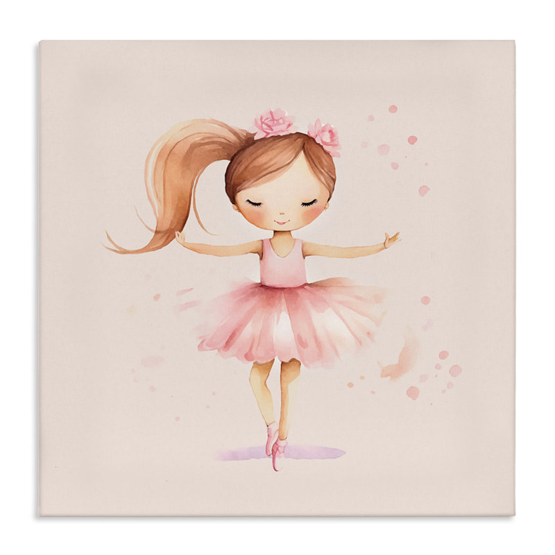 «Little Dancer Girl», art mural sur toile par Andrea Haase, H 30 po x l 30 po