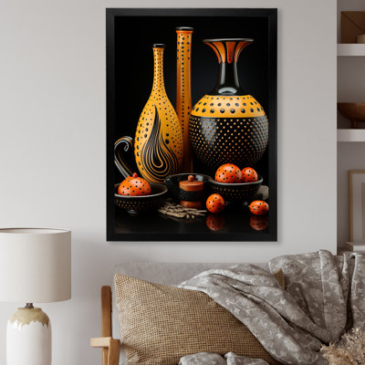 Boho Pottery Garden I - Boho Pottery, art mural