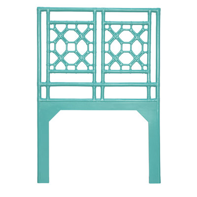 Lattice Back Open-Frame Rattan Headboard