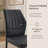 Farmhouse Industrial Dining Set, 86.6" Rectangular Table & Scalloped Faux PU Leather Chairs-2101668432-2101668433-2101668446