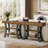 41" Console Table With Storage Shelves And Curved Frame-452388790