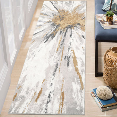 Tapis lavable fluide moderne abstrait, tapis antidérapant pour l'intérieur, le salon, la chambre à coucher