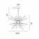 9 - Light Dimmable Sputnik Modern Linear Chandelier