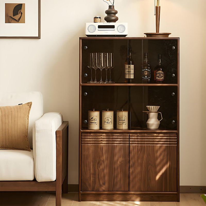 Armoire d'appoint au sol en verre simple