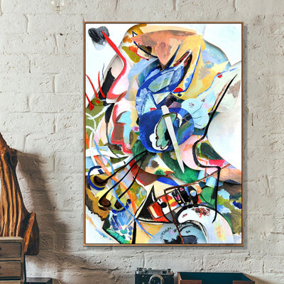 Encadré sur toile, estampe numérique, série 17 par Wassily Kandinsky, art mural, salon, décorations de bureau à domicile