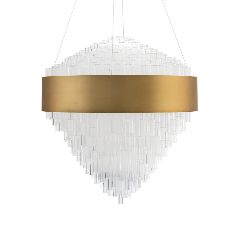 Luzerne LED Pendant, Aged Brass