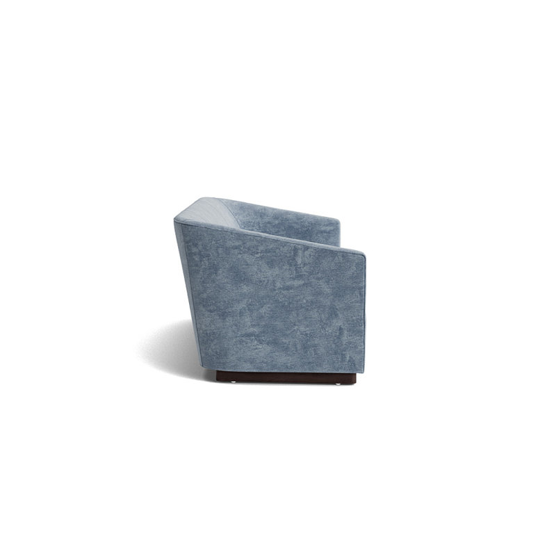 Canapé Cooper 108, H 29 po x l 108 po x P 35 po, Chenille rétro - bleu fumé, Java