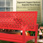 Banc d'extérieur classique en métal (rouge)-526304059