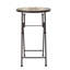 Table d'appoint pliable avec magnifique mosaïque de pierre, 35,5 cm L x P x H, carrelage en céramique beige et noir et structure en fer, style transitionnel, pliable, 35,5 cm x 55,3 cm