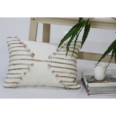 Chicos Embroidered Cotton Blend Throw Pillow