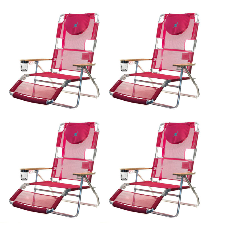 Chaise de plage inclinable avec coussin