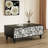 47.24" Black Solid Wood Rectangular Coffee Table