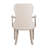 Iralyn 19.5"H French Country Upholstered Arm Chair– Ivory Seat, Rustic Gray Frame