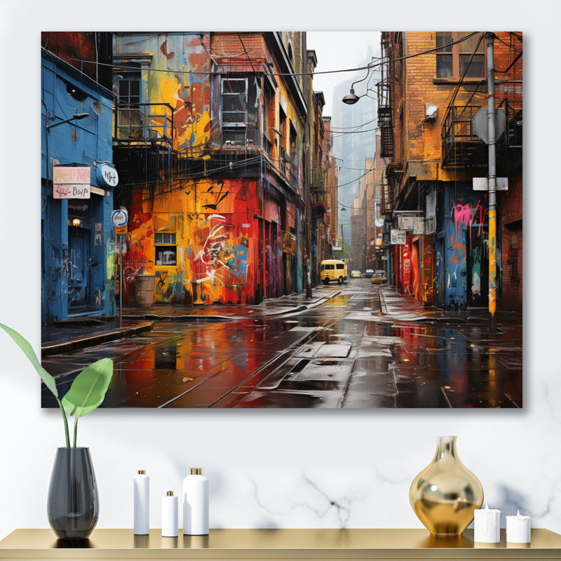 Toronto Urban Graffiti III, reproduction d'art sur toile, H 30 po x l 40 po x P 1,5 po, Toile tendue