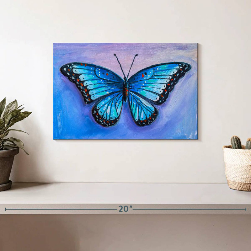 Brampt Blue Butterfly, 8" H x 12" W