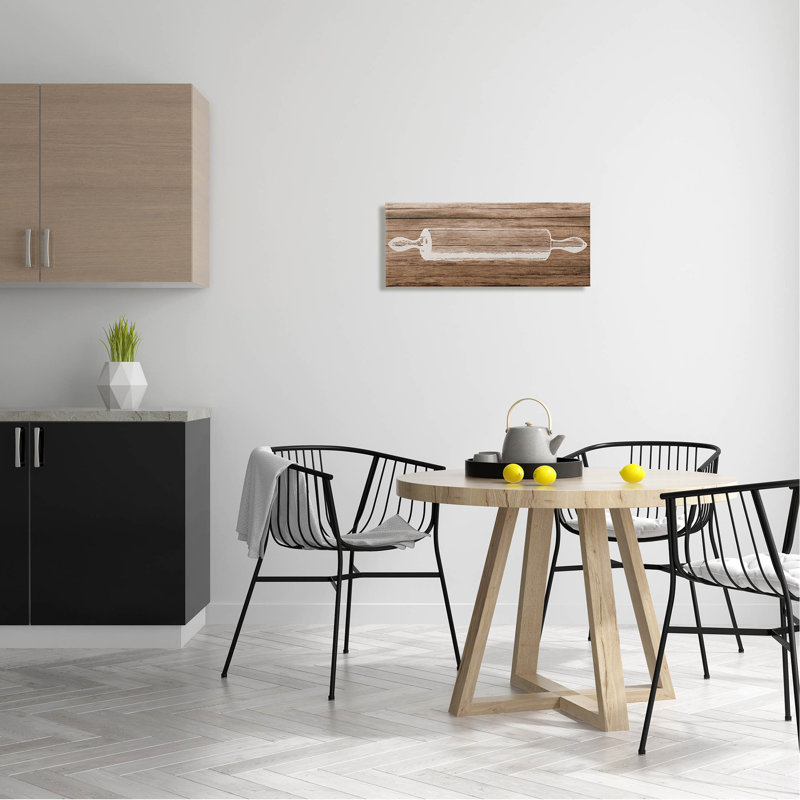 «Rustic Kitchen Rolling Pin Wall Art» par Lil 'Rue, H 10 po x l 24 po x P 1,5 po