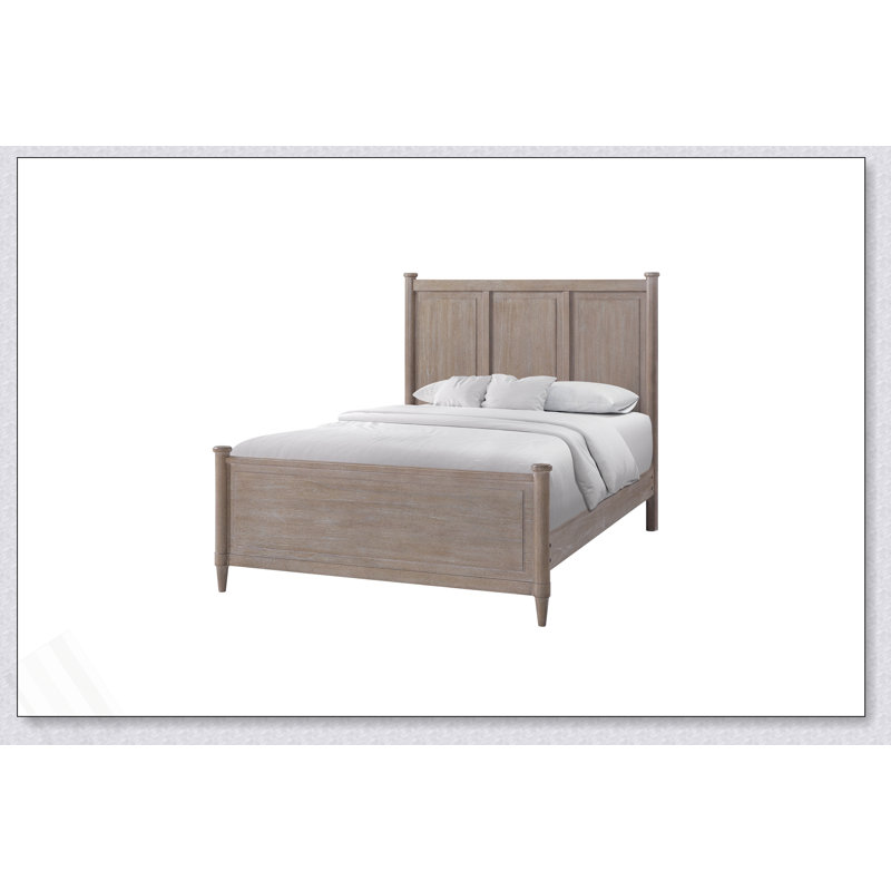 Lit en placage Mindi sans lit gigogne, Lit double