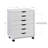 Carrena White 6 Drawer Wide Rolling Storage Cart-616229929