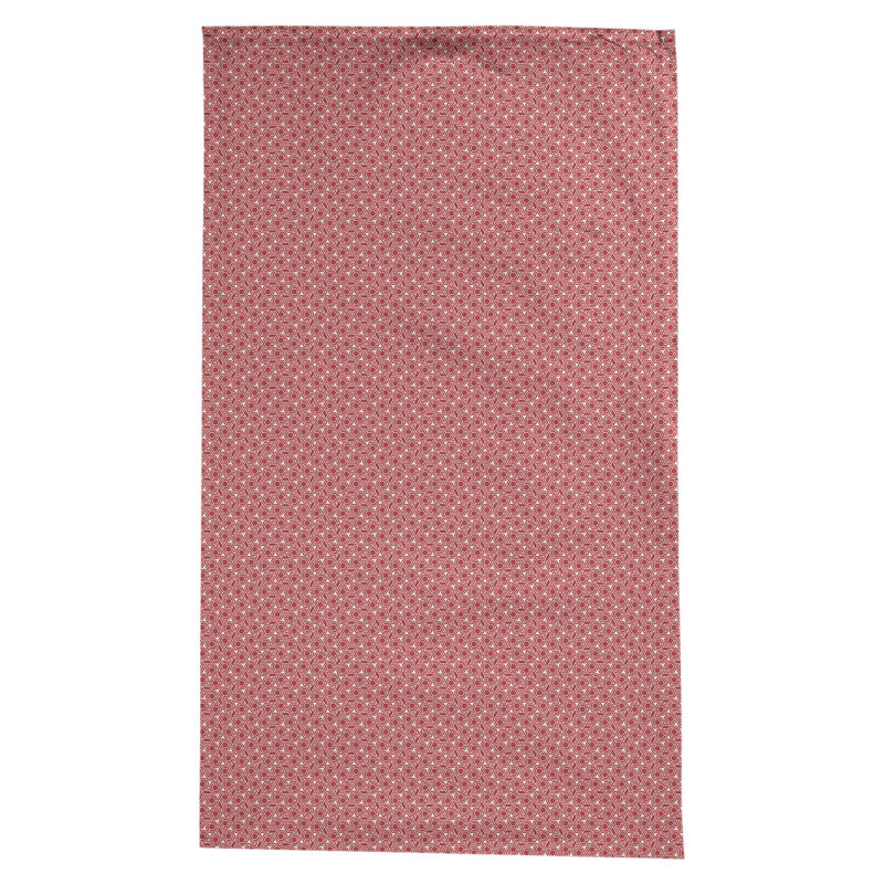 Nappe à motif géométrique 100% coton leffel, Rouge / Blanc