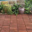 Carreaux de terrasse en bois d'acacia imbriqués à rayures, 20 carrés de plancher de bois franc d'acacia carré 12 po x 12 po pour patio, banc, bord de piscine, ...
