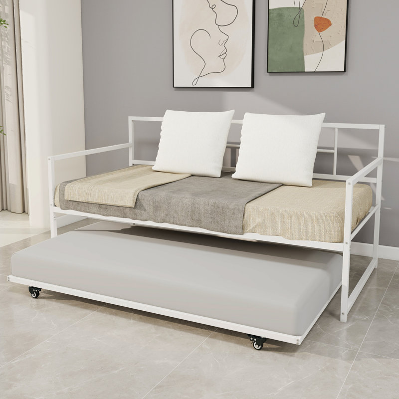 Daybed with Trundle, White