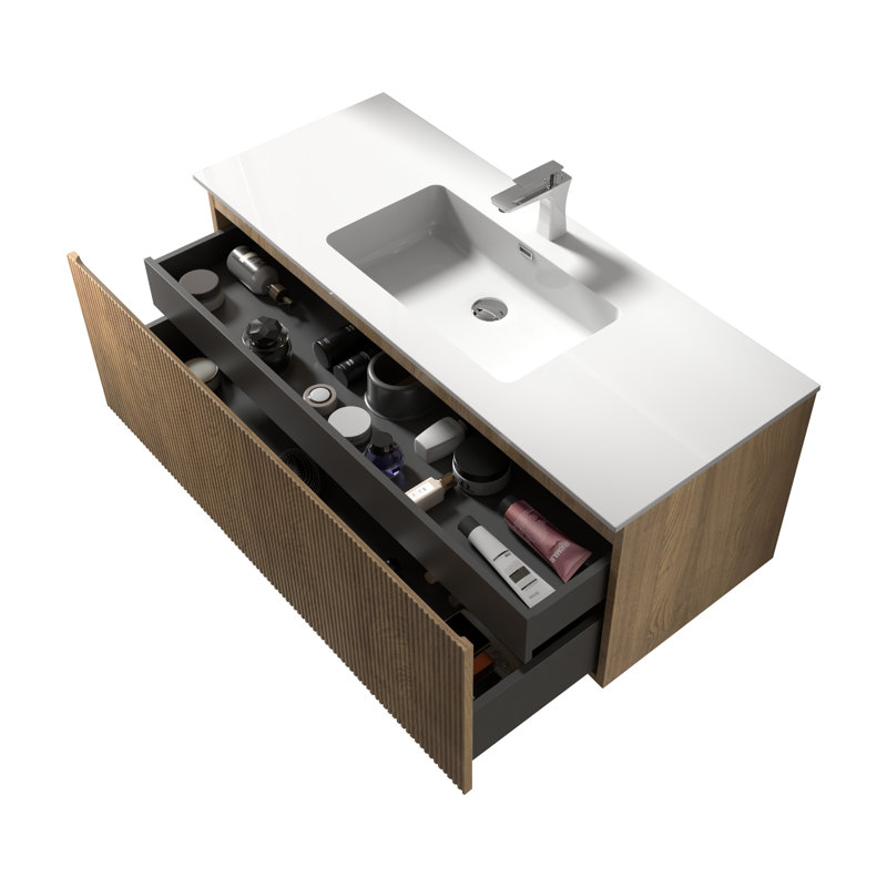 Bathroom Vanity with Resin Top, 48S