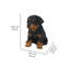 Statue chiot rottweiler assis