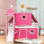 Lit superposé en bois avec glissade, tente et tour Britni Kids-544233762-544233760