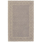 Eckels Hand Tufted Wool Geometric Area Rug in Dark Gray/Ivory