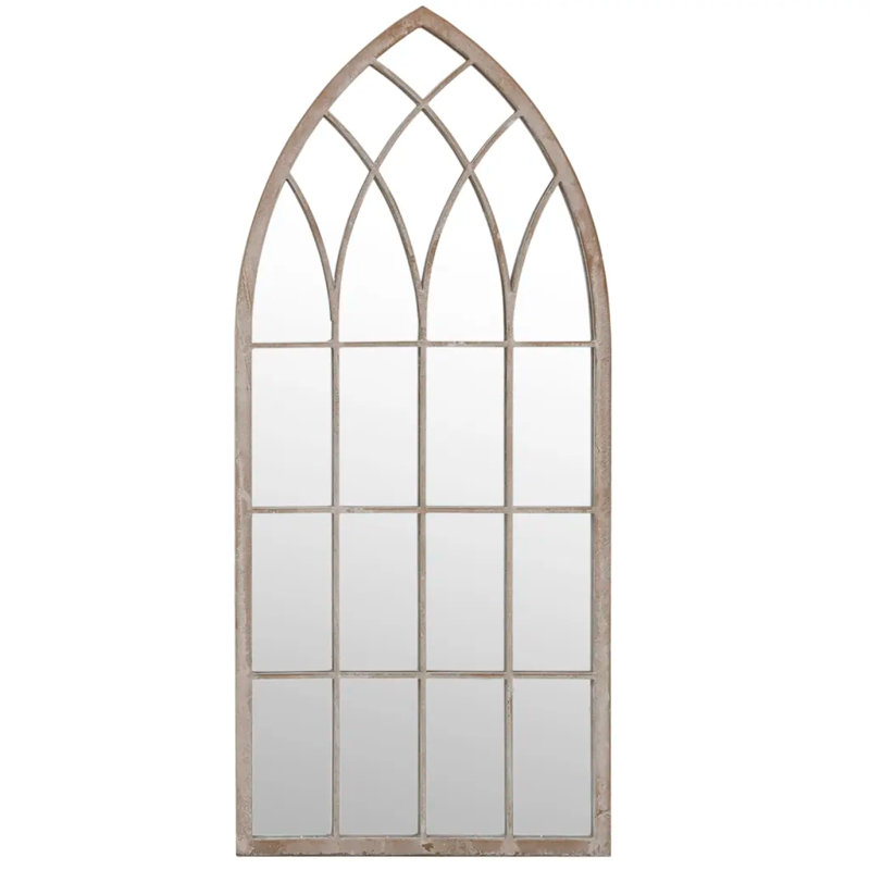Niobrara Metal Flat Wall Mirror, Sand, 100cm H x 45cm W