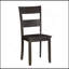 Ensemble de 2 chaises d'appoint à dossier en noyer vieilli
