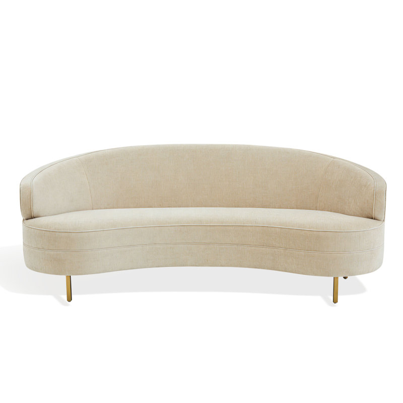 Canapé Jacqeuline, Velours taupe