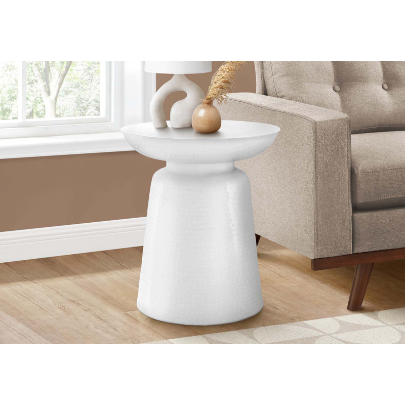 Table d'appoint moderne et minimaliste - élégante et polyvalente pour n'importe quelle pièce, Blanc