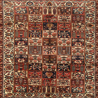 Tapis brun patchwork