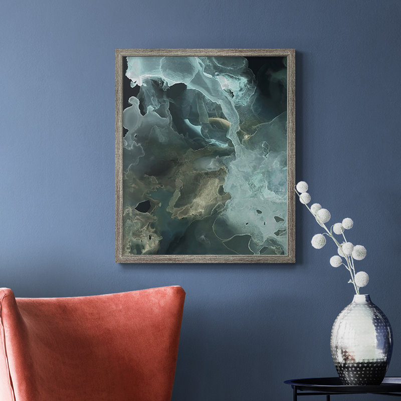 Toile encadrée de qualité supérieure dorée Spector II - prête à être accrochée, Gris, H 24 po x l 20 po