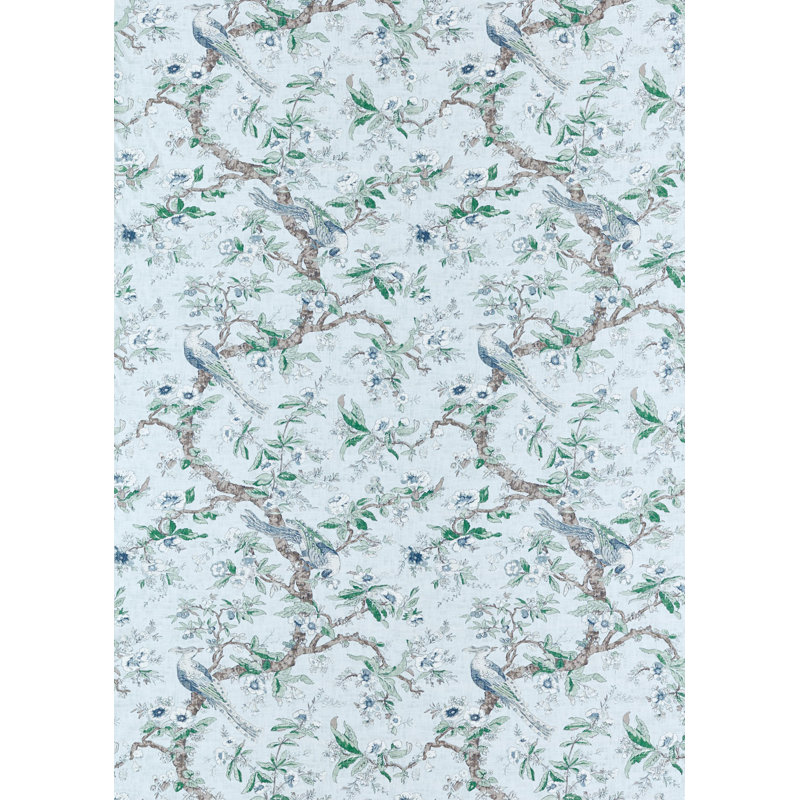 Chintz Fabric, Blue Stone