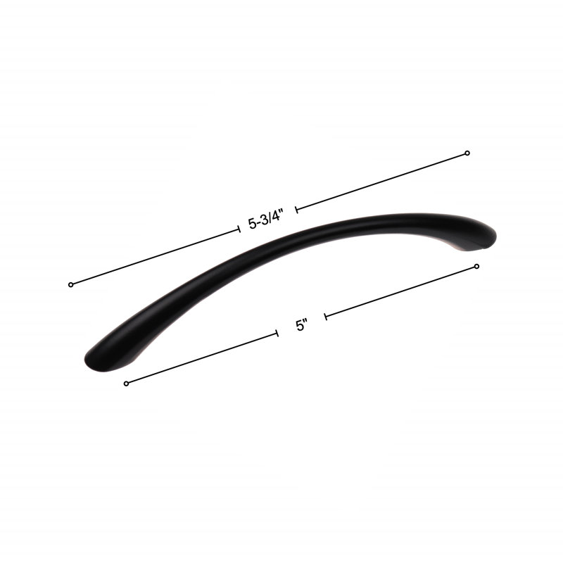 5-1/16" Center to Center Arch Loop Pull, Matte Black, 10