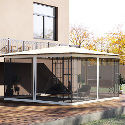 Maille de remplacement pour abri de jardin de 13 pi x 13 pi, gardant la paroi latérale du filet en sécurité à l'extérieur, améliorant la qualité de l'air