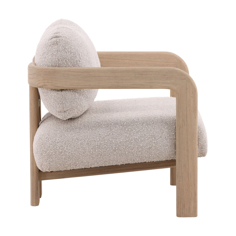 Chavez Polyester Occasional Chair, Cream