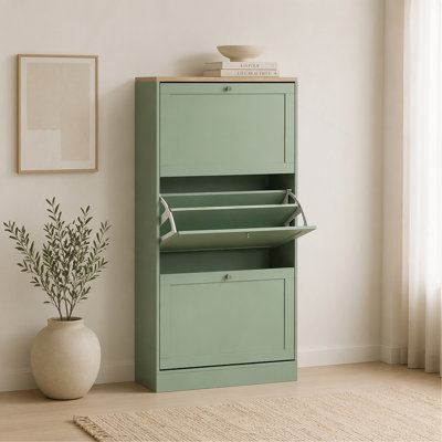 Armoire à chaussures élégante, étagère à chaussures fonctionnelle, unité de rangement pour chaussures, rangement de rangement peu encombrant