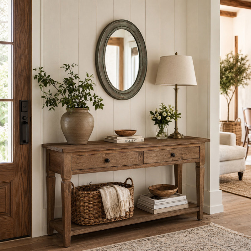 Rund Metal Flat Wall Mirror