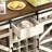Lavorn 70" Tall Vintage Bar Cabinet with Hutch, Sliding Barn Door, LED Lights, Wine Rack, Outlets, and Pegboard-1219790024