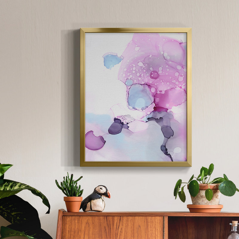 Fluide magenta IV - Toile encadrée de qualité supérieure - Prêt à être accroché